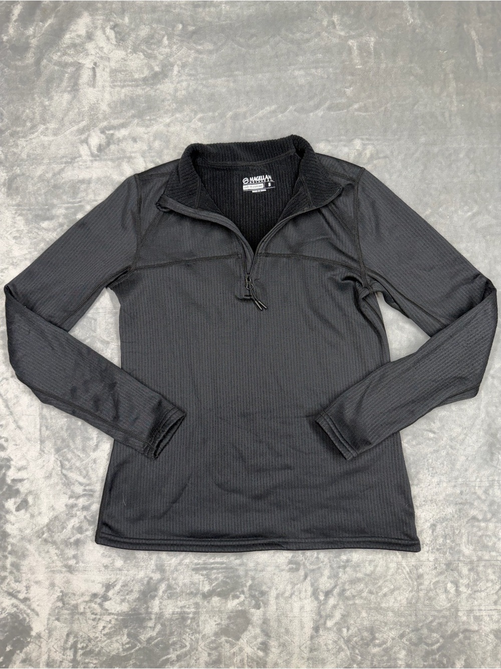 Magellan Outdoors Women’s Black Ribbed Thermal Long Sleeve Top